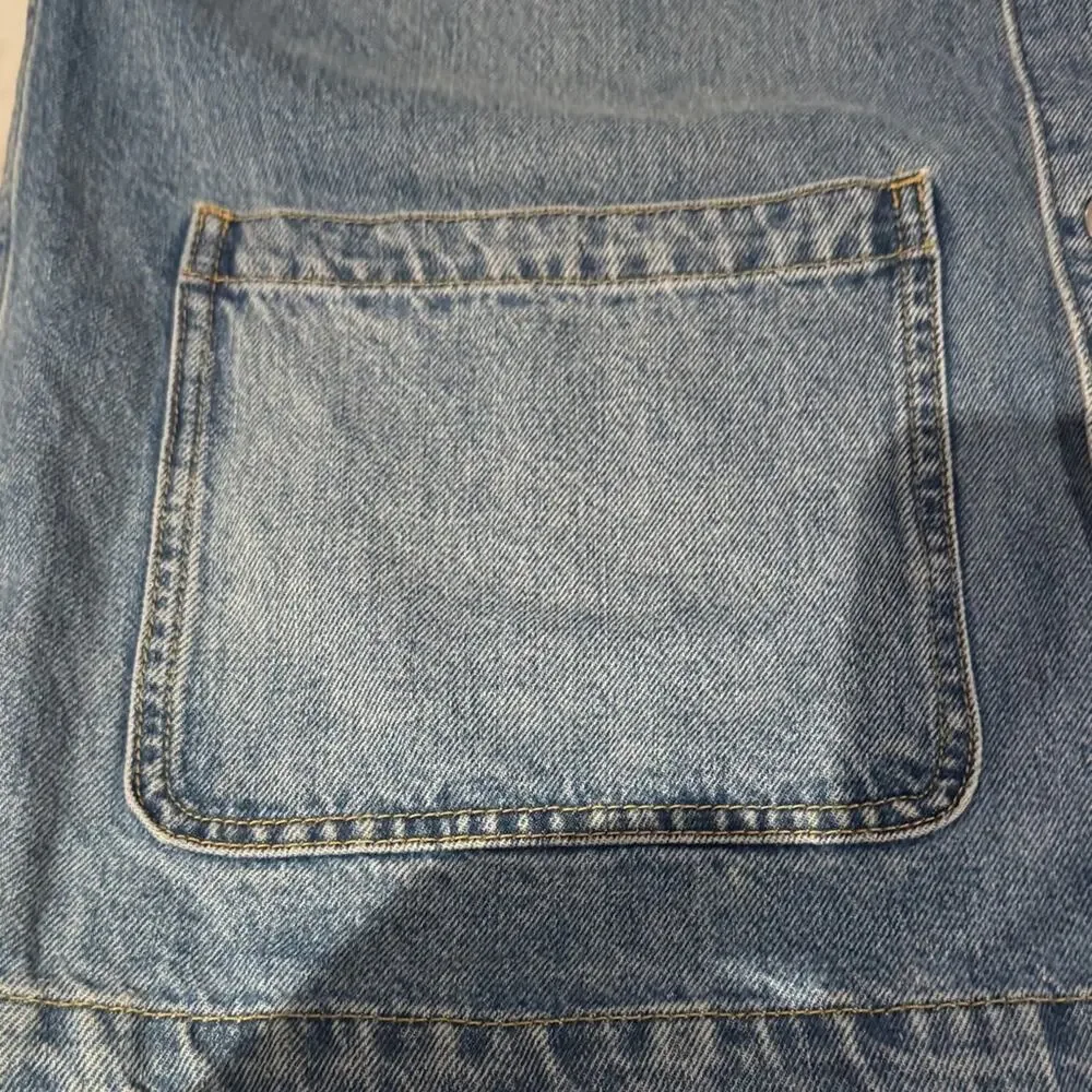 Sandro Paris Denim Worker Jacket – Light Wash Chore Jacket – NWT - Picture 9 of 12